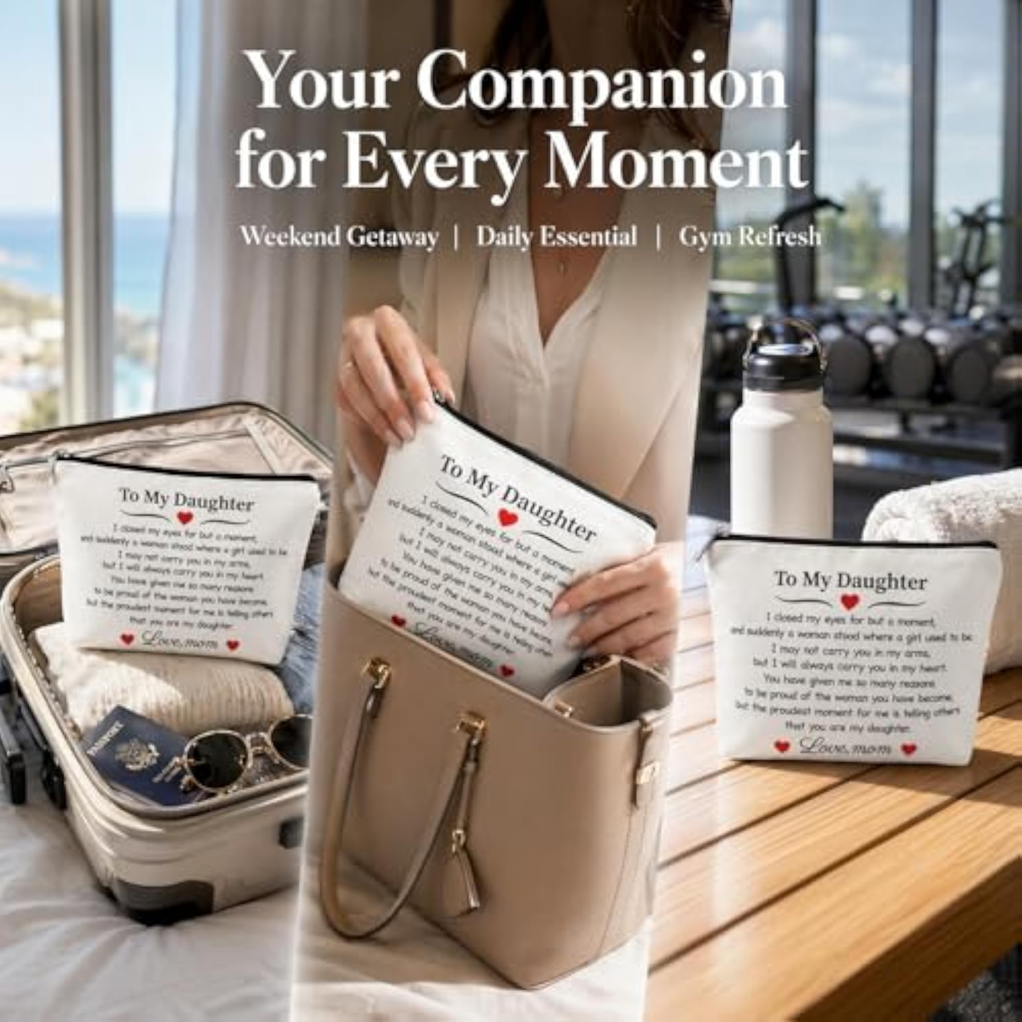 Personalised Makeup Bag for Women, Gift from Mum & Dad