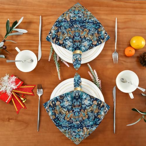 Servilletas de Tela Mandala Indian Boho Juego x6 miniatura 5