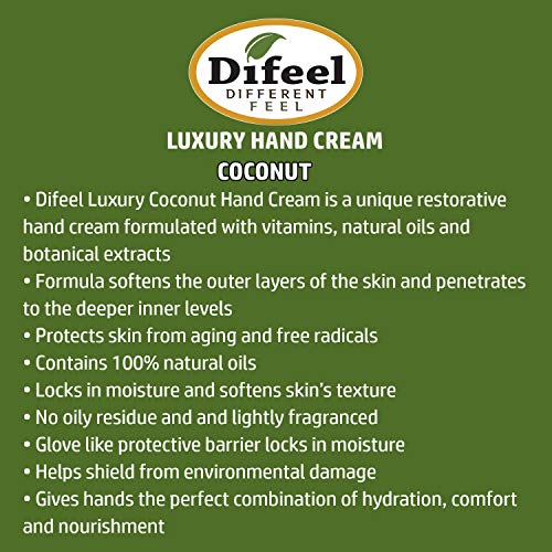 Difeel Therapeutic Moisturizing Hand Cream With Coconut Oil 1.4 Ounce (2-Pack) #TOP1