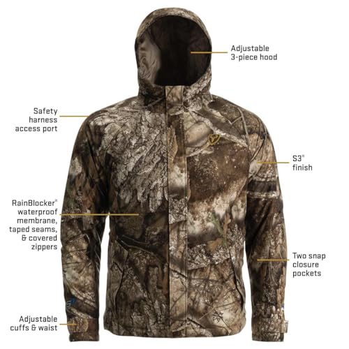 SCENTBLOCKER Men's Insulated Drencher Breathable Waterproof Camo Hunting Jacket4