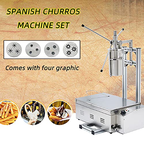 JFF 5L Commercial Churros Maker Spanische Churros-Maschine Mit 25L Elektrischer Fritteuse 4 Formen Eine Form Für 3… – Bild 3