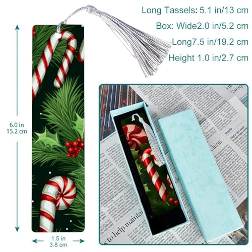 Marque-pages canne de Noël lot de 6 pour ne plus corner vos livres - 2