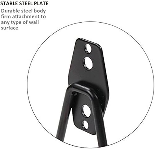 Miniatura 5 de Ganchos de herramientas de doble utilidad resistentes para montaje en pared con revestimiento antideslizante para organizador de almacenamiento de