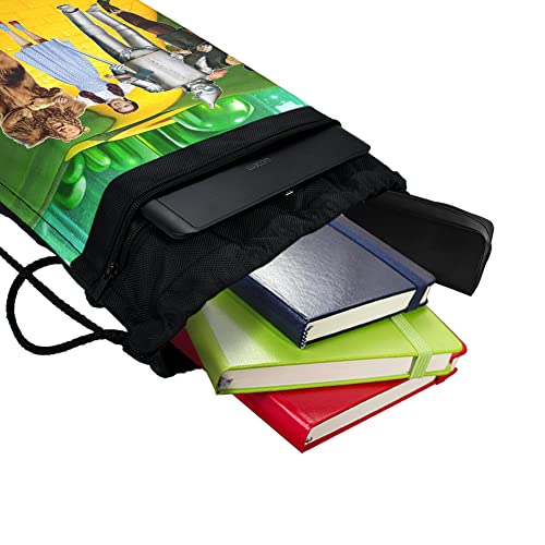 LOGOVISION The Wizard of Oz Group Shot Drawstring Backpack Sports Bag Sackpack 17" x 13", Perfect for Gym, Yoga or Practice4