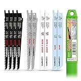 CONBRA® Sägeblätter Säbelsäge (10-teilig) - Kompatibel mit Bosch Säbelsägeblatt Holz & Säbelsägeblatt Metall - Sägeblätter für Säbelsäge - Sägeblatt Säbelsäge