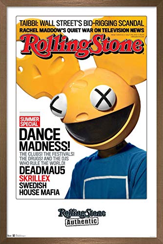 Trends International Rolling Stone Magazine - Deadmau5 Wall Poster, 14.725" x 22.375", Bronze Framed Version