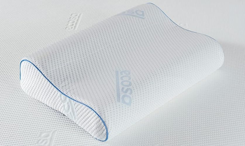 Image of Ecosa Cooling Gel Memory Foam Pillow | Cool-to-Touch Fabric | Contoured Design | Adjustable Height | 4 Times Cooler Than Cotton | 100 Night Trial