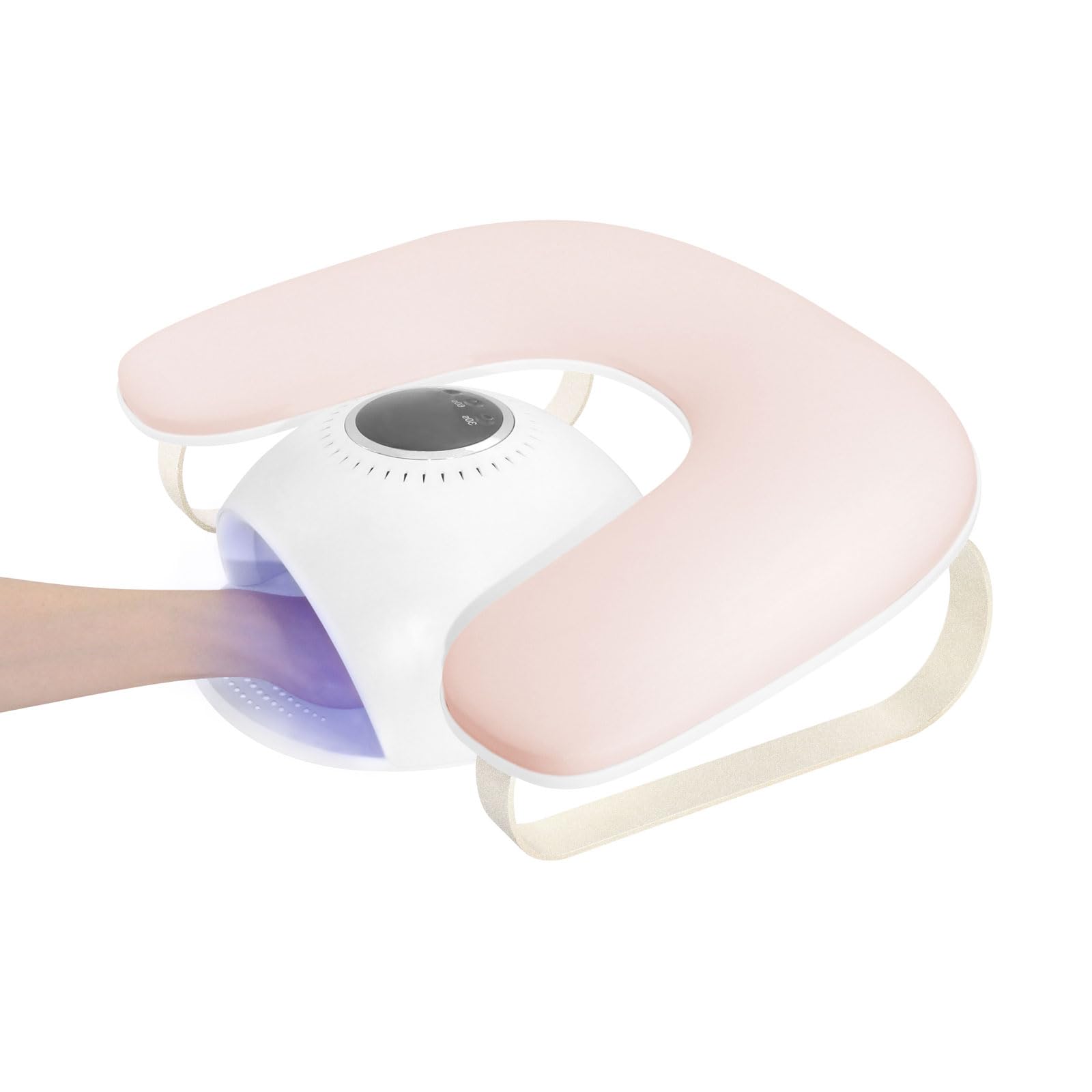 Cuscino Manicure Poggia mano in pelle pulibile,mano per manicure con supporto in lega di alluminio, ideale per i tecnici e unghie Manicure(rosa)