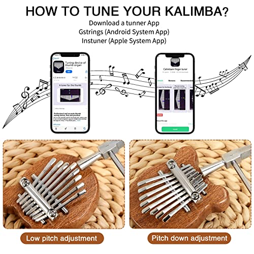 Mini piano à pouce Kalimba en forme d’ours à 8 touches en bois pour adultes, enfants et débutants - Les Beatles, Paul McCartney, John Lennon, RIngo Starr, George Harrison Mini piano à pouce Kalimba en forme d'ours à 8 touches en bois pour adultes, enfants et débutants – Image 3