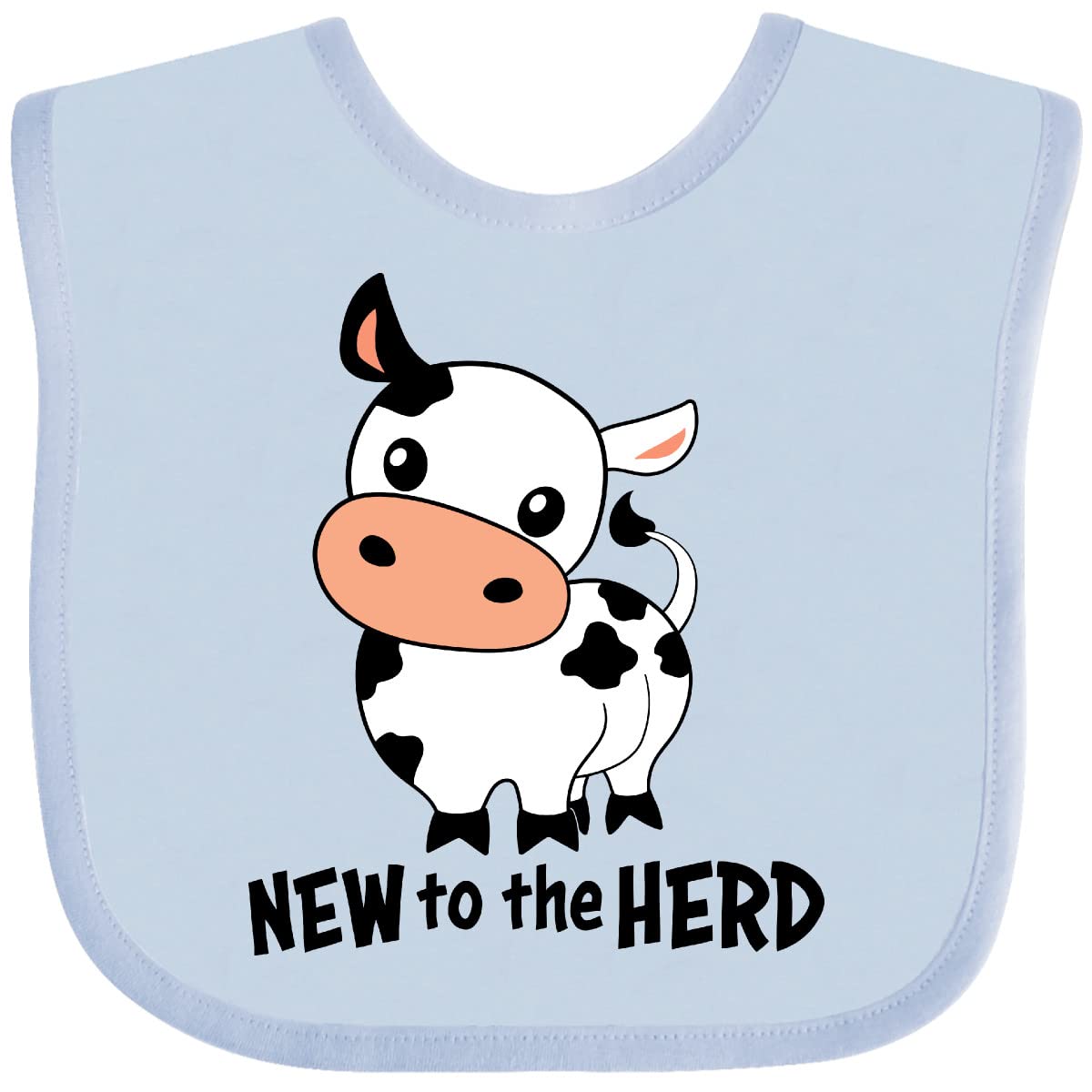inktastic New To the Herd Cute Cow Baby Bib