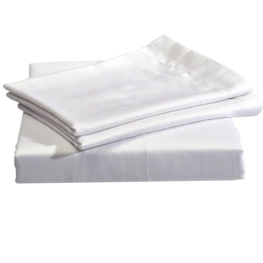 viceroy bedding 100% Egyptian Cotton 1000 Thread Count Flat Sheet, White, Single