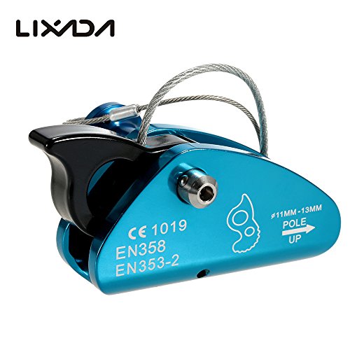 image for Lixada Rock Climbing Fall Protection Rescue Rope Grab Aluminum with Sp