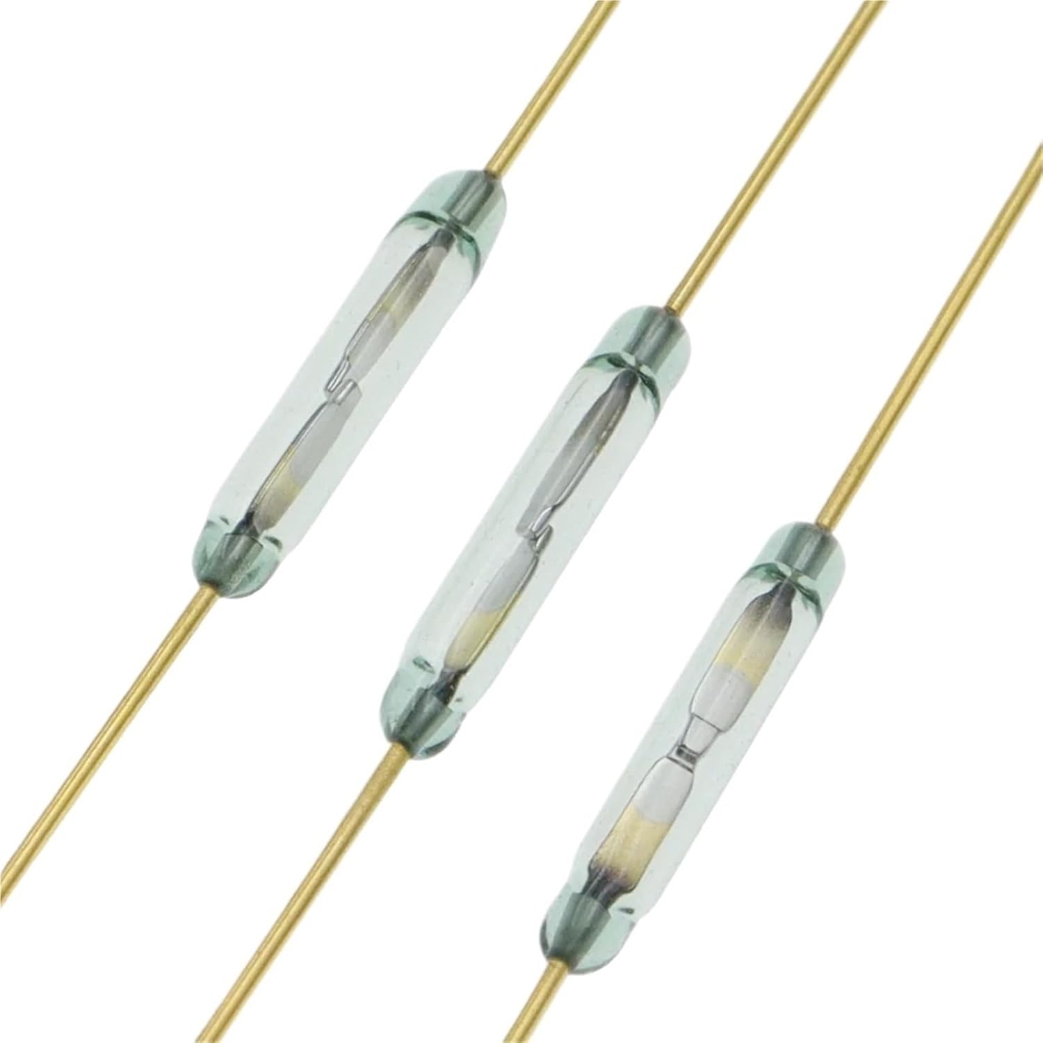 10PCS MKA10110 Switch 1.8X10MM Magnetic Control Switch Green Glass Switches Glass Normally