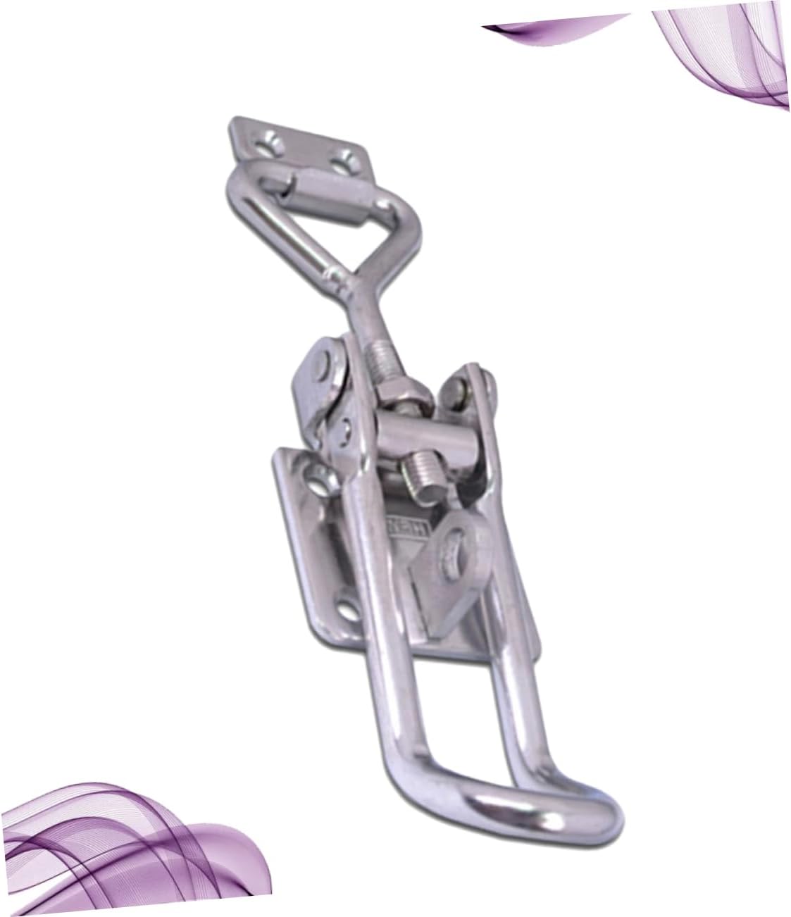 balacoo 2pcs Stainless Steel Toggle Latch Clamp Screw Lock Fastening for Trucks Trailers and Containers Easy to Install Spring-loaded Safety Design