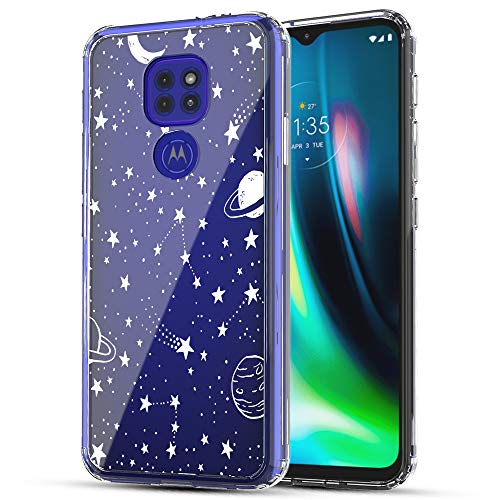Moto G9 / G9 Play Case, RANZ Anti-Scratch Shockproof Series Clear Hard PC+ TPU Bumper Protective Cover Case for Motorola Moto G9 / Moto G9 Play - Universe