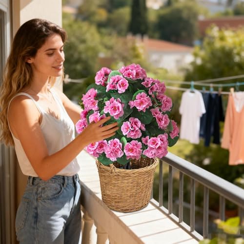 Fleurs artificielles d'extérieur lestées et résistantes au vent - 3