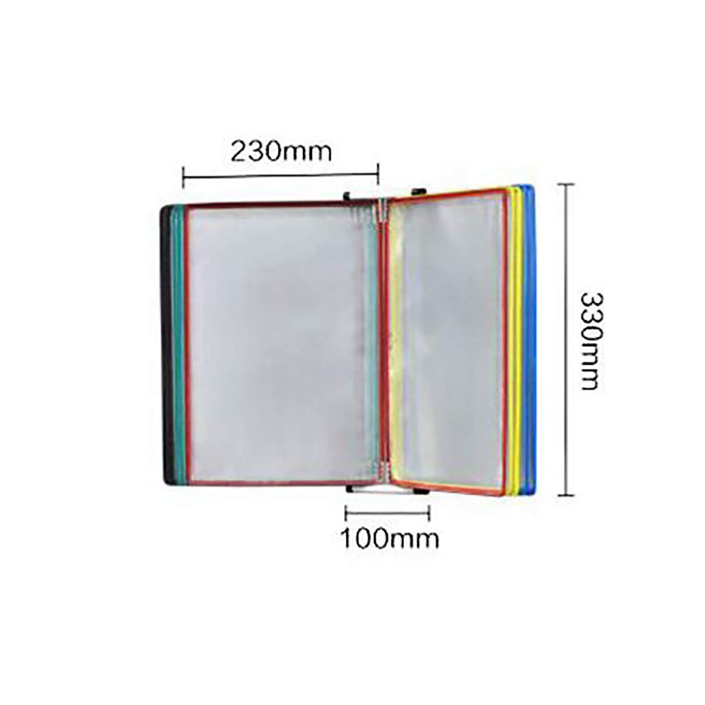 Uchwyt na dokumenty montowany na ścianie Uchwyt na teczki Wiszący organizer Uchwyt na dokumenty z klapką Wyświetlacz magnetyczny 33 x 23 x 10 cm
