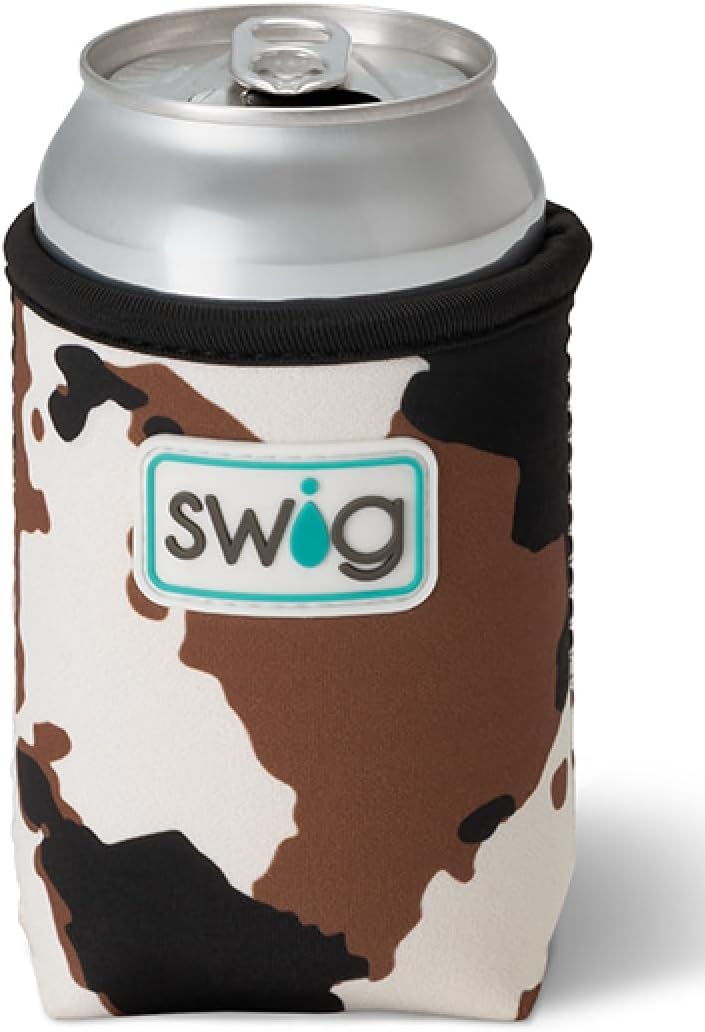 Swig Life Standard Can Coolie, 12oz Can Holder, Neoprene Insulated Cooler with Pocket, Covers for Standard 12 oz Beer Bottles, Beach Accessories for Women (Hayride)