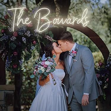 AMAZON - WMAT Custom Neon Signs for Home Decor and Wedding Birthday Bridal Party Personalized Neon Sign for wall decor (Optional from 10 inches to 48 inches)