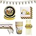 XDSAW 48 PCS Partygeschirr Set, Partygeschirr Pappteller Set, Konstruktion Party Geschirr Set, Bagger Geschirr Set, für Jungen Kinder Geburtstag Abendessen Dessertteller für 6 Gäste