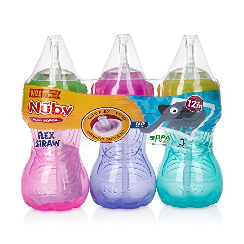 Nuby 95328 No-Spill Soft Straw Easy Grip Sippy Cup thumb #3