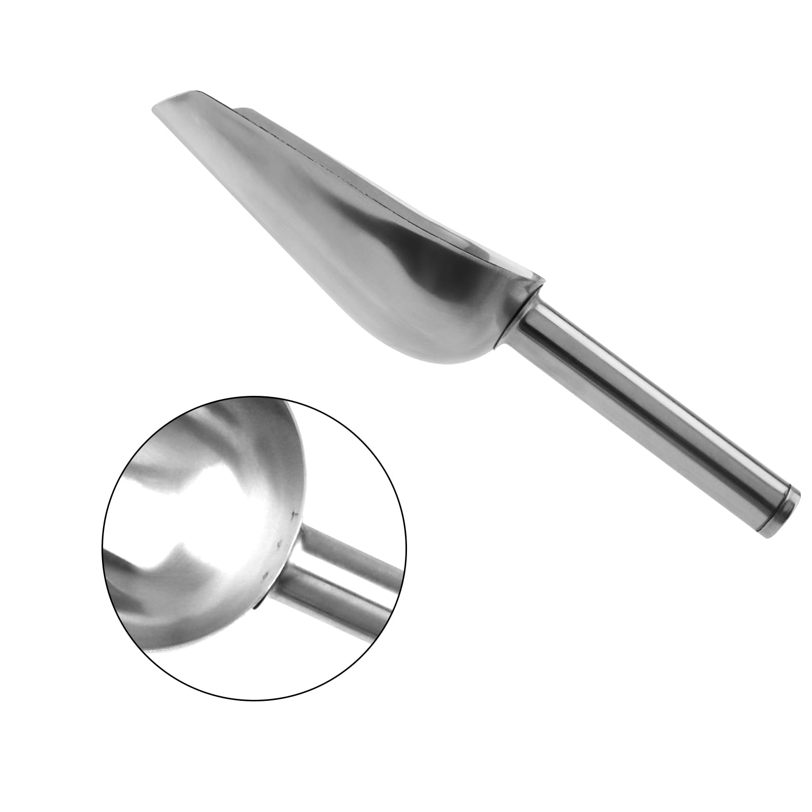Set da 12 pezzi Paletta Ghiaccio in Acciaio Inox, 6 Sessola in Acciaio Inox da 19cm, 6 Pinze per Zucchero da 15cm, Paletta per Gelato Per Cucine, Bar, Feste, Cereali