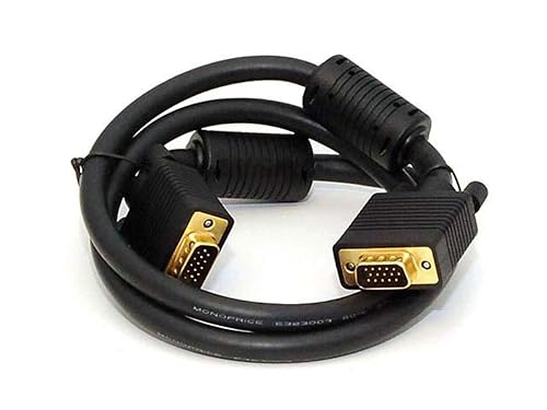 Miniatura 3 de Monoprice Cable de monitor SVGA Super VGA MM de 1.5 pies con ferritas (chapado en oro)