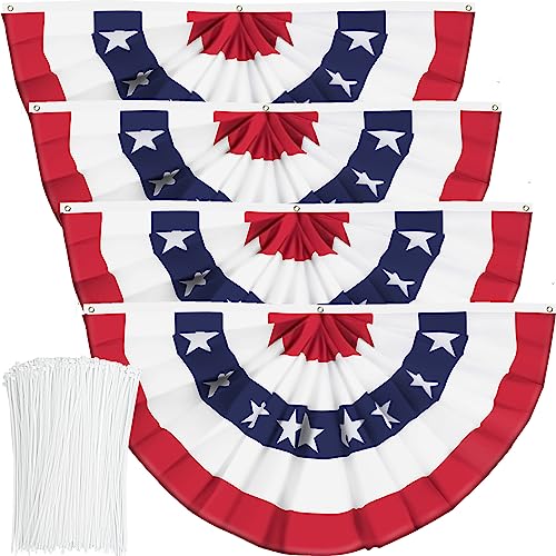 USA-Pleated-Fan-Flag-American-US-Bunting-Flag-Patriotic-Half-Fan-Banner-Flag-with-Canvas-Header-and-Brass-Grommets-for-4th-of-July-Memorial-Day-Indoor-Outdoor-Decoration-4-15x3-Feet USA Pleated Fan Flag American US Bunting Flag Patriotic Half Fan Banner Flag with Canvas Header and Brass Grommets for 4th of July Memorial Day Indoor Outdoor Decoration 4 15×3 Feet