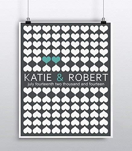 Wedding Guestbook - Heart Guestbook Alternative Wall Art - Wedding Decoration - Personalized Wall Art