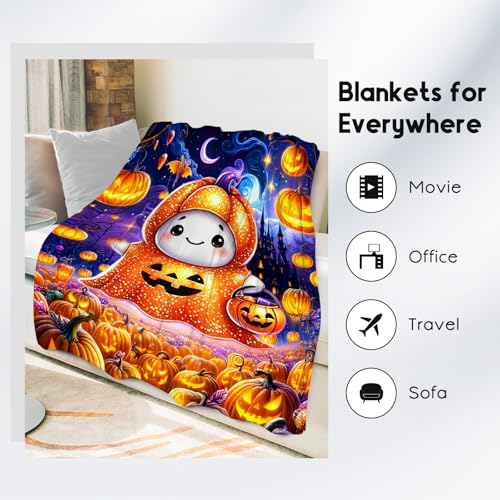 Halloween Blanket, Kids Blanket for Girls, Gifts for Toddler Boys, Cute Flannel Throw for Daughter Son, 30"x40"