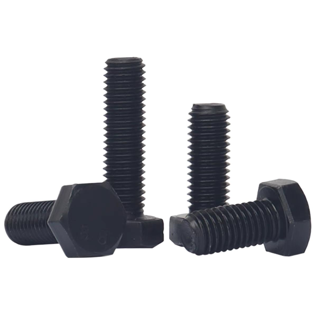 10Pcs M11×1.25 Fine Thread Hex Head Bolts 8.8 Grade GB5785/5786 Metric Machine Bolts 20/25/30/45/50/57/63/70/75mm Fasteners for Industrial Machinery (30mm (10 pieces) black full thread)