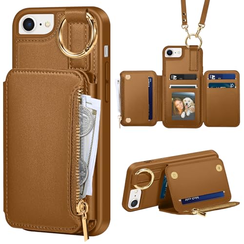 Coque de protection pour iPhone SE 2022 5G 2020 marron