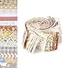 TAHULIK 42Pcs Jelly Roll Fabric Strips, 2.5 x 20 Inch Soft Cotton for Quilting, Re-Cut Quilt Fabric for Crafting and Sewing