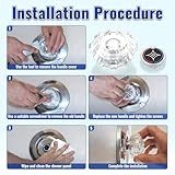 Single Shower Faucet Handle Replacement for Price Pfister Old Style Avante Series 940-240, Clear Acrylic Shower Knob Replacement use for Tub Faucet (940-240) - Image 3