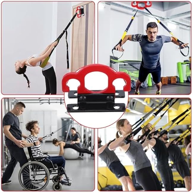 Resistance Band Wall Anchors,Workout Wall Mount Anchor,Band Wall Mounts Gym Anchor,Band Hooks, Space-Saving Wall-Mounted Clip for Home Gym Workouts,for Strength Training,Fitness,Physical Therapy