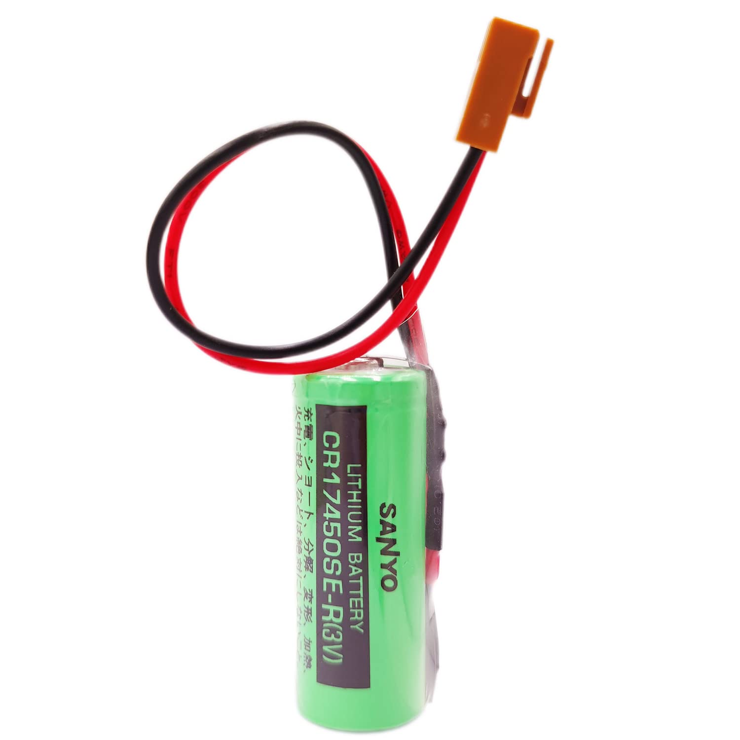 Lot de 5 piles de rechange CR17450SE-R (3 V) PLC avec résistance pour SANYO CR17450SE-R, pour batterie au lithium FANUC A98L-0031-0012 (prise marron)