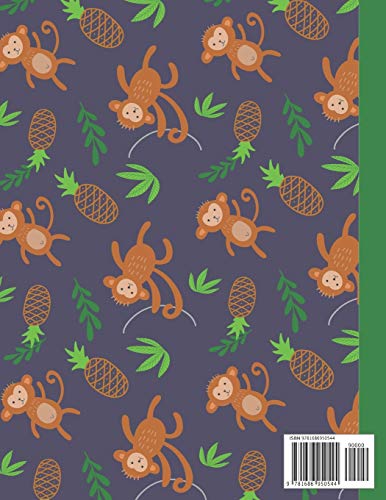 Blank Music Sheet Notebook: Monkey Gifts For Women, Men And Kids - Large Music Manuscript Paper, Staff Paper, Music Composition And Songwriting Notebook image 4