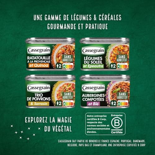 Légumes Et Quinoa Cuisinés À La Provençale Cassegrain La Boîte De - vue 7