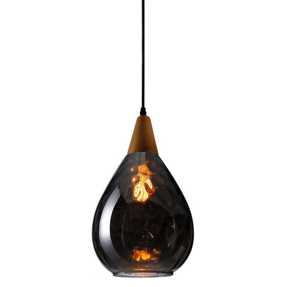 Plafonnier de la nuance en verre rétro avec suspension E27 pour salon et club