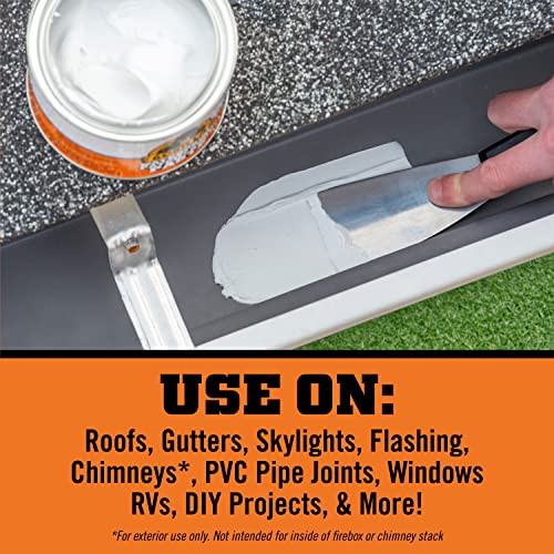 Image of Gorilla Waterproof Patch & Seal Rubberized Sealant Paste; White; 1lb Can (Pack of 1)