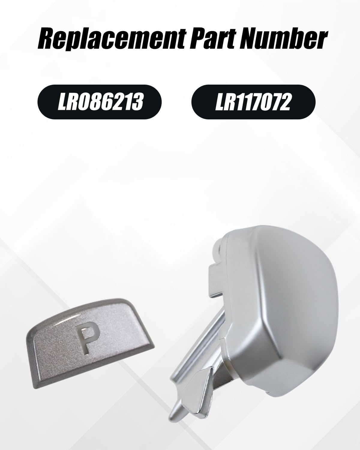 2PCS Gear Shift Button Cover Gear Shift Knob Lever Parking Button Trim Lid Compatible with Land Rover Range Rover Sport 2014-2022 Replacement Parts# LR117072 LR086213