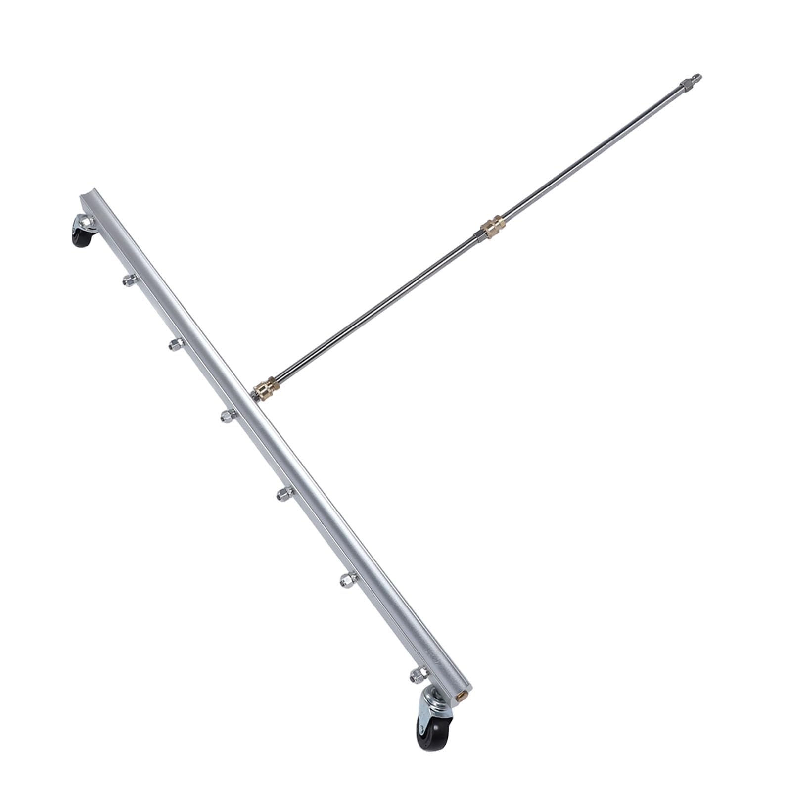 Ejoyous Myjka Ciśnieniowa Środek do Czyszczenia Podwozia, Myjka Ciśnieniowa 39" Miotła Wodna Myjka Podwozia 7 Otworów z Szybkozłączem 1/4" 2 Rury Przedłużające (dla podłogi)