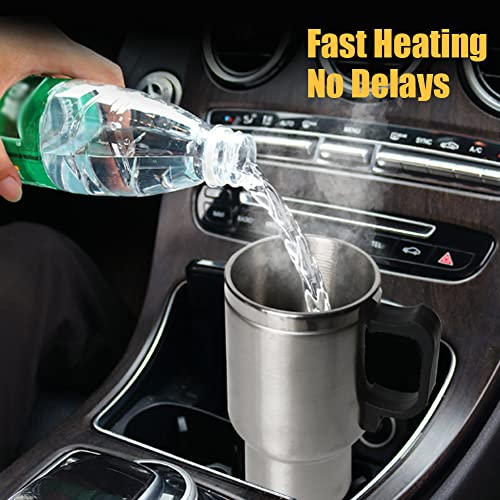 Tetera eléctrica para auto 12V 450ml acero inoxidable miniatura 2