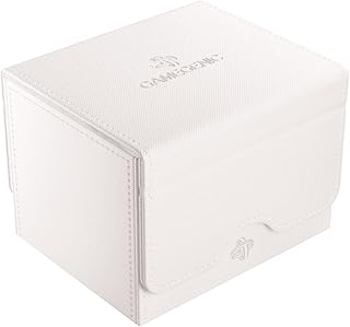 Gamegenic Sidekick 100+ XL Convertible Deck Box | Sideloading Card Storage with Removable Cover Clips Holds 100 Double-Sleeved Cards in Extra Thick Inner Sleeves White Color Made (GGS20119ML)