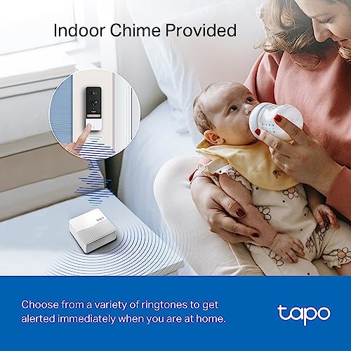 Miniatura 8 de Tp-Link Tapo D230s1,Timbre De Seguridad Inalámbrico Inteligente De 2 K 5 Mp, Funciona Con Batería, Conversación Bidireccional, Ip64, Funciona Con Alexa Y Google Home, Fácil Instalación Tapo D230s1