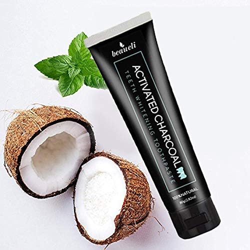 Beaueli Activated Carbon Charcoal Teeth Whitening Toothpaste