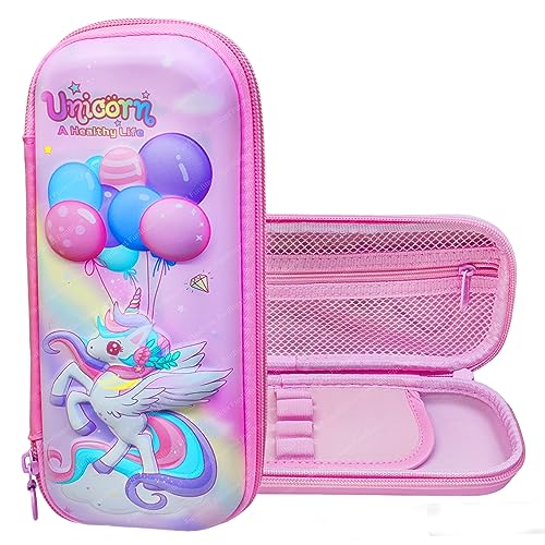 Image of FunBlast Pencil Pouches for Girls Stylish, Pencil Case for Girl, Pencil Pouches - Pencil Box for Kids, Pencil Box for Girls, (Random Color)