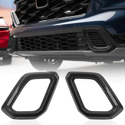 CTH for Honda CR-V Sport Touring 2023 2024 2025 2026 Front Bumper Guard Grid Lower Side Air Intake Outlet Frame Decorative Cover Trim Car Accessories 2pcs (Carbon Fiber Black)