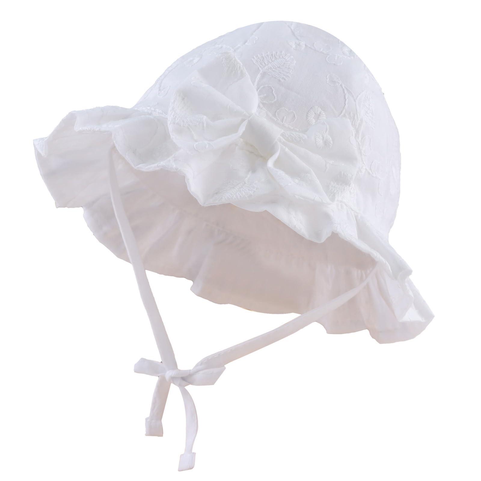 XIAOHAWANG Baby Girl Sun Hat Embroidered Flowers Toddler Bucket Hats Summer Cap for Infant Girls — view 10