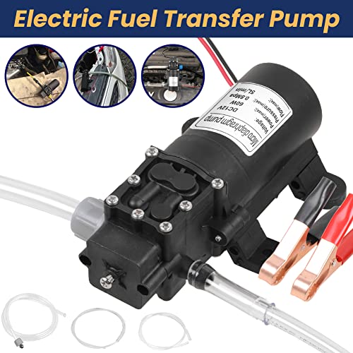 Fuel Transfer Pump 12V, Diesel Oil Extractor Pump With 3 Hose, 5L/Min 60W #TOP3